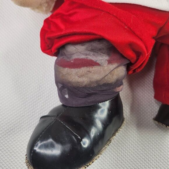 Vintage Rushton Rubber Face Santa 20" Plush Upcycled See Pics Description - Picture 12 of 13